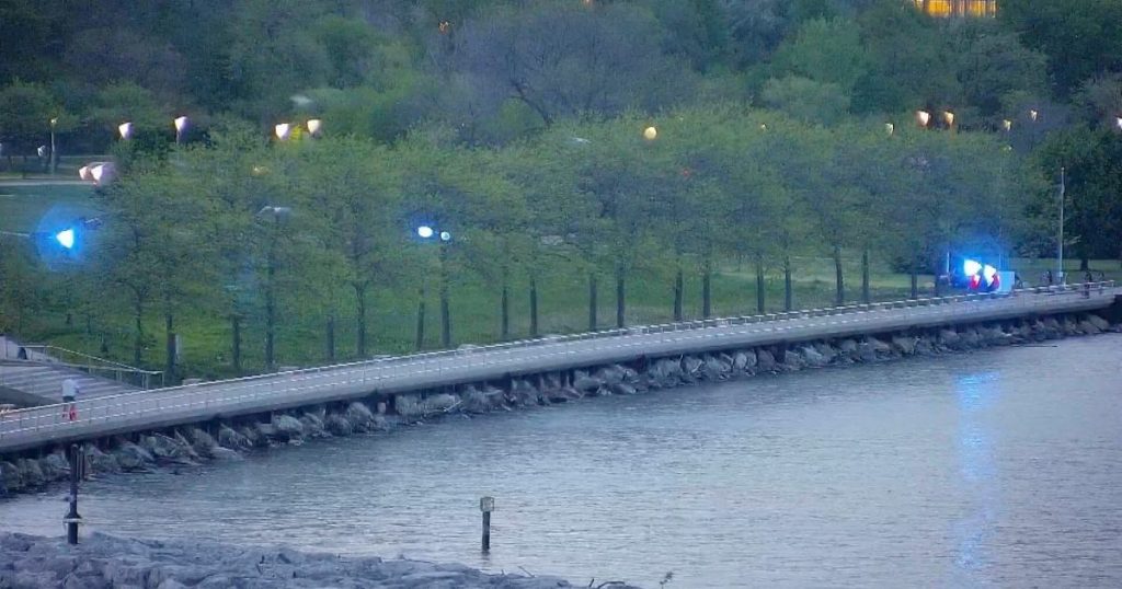 Man arrested for driving into Veterans Park
