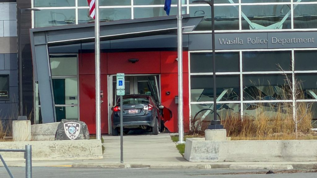 Driver crashes into Wasilla Police Department