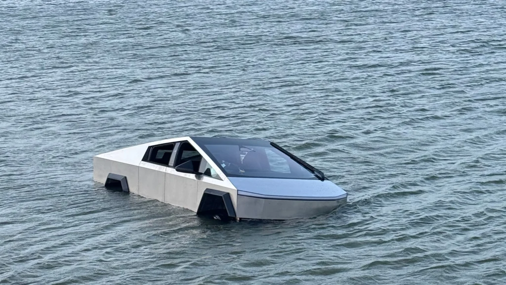 Man Arrested After Driving Cybertruck Into Lake