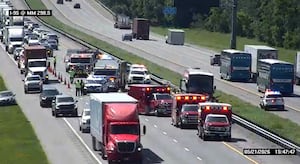 Charter bus crash injures 3, including 2 high schoolers
