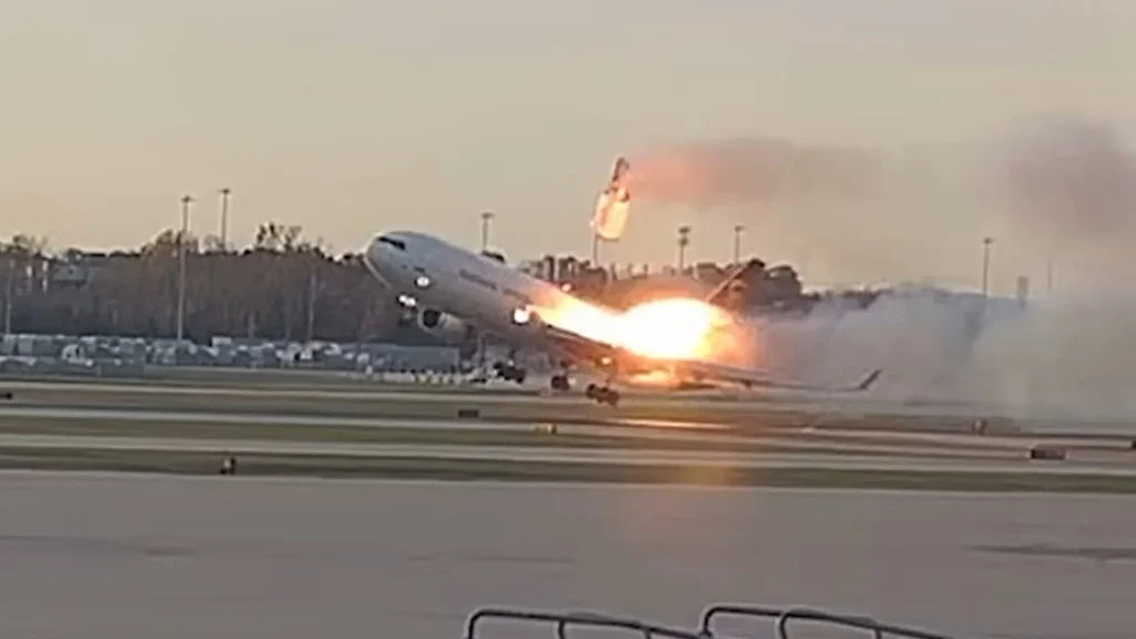 UPS plane explodes during take-off as engine separates from wing