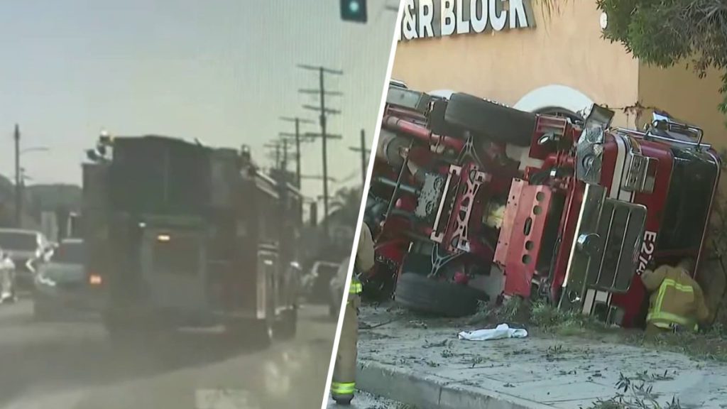 LAFD Fire Truck Accident: Video Shows Crash at Sunland H&R Block